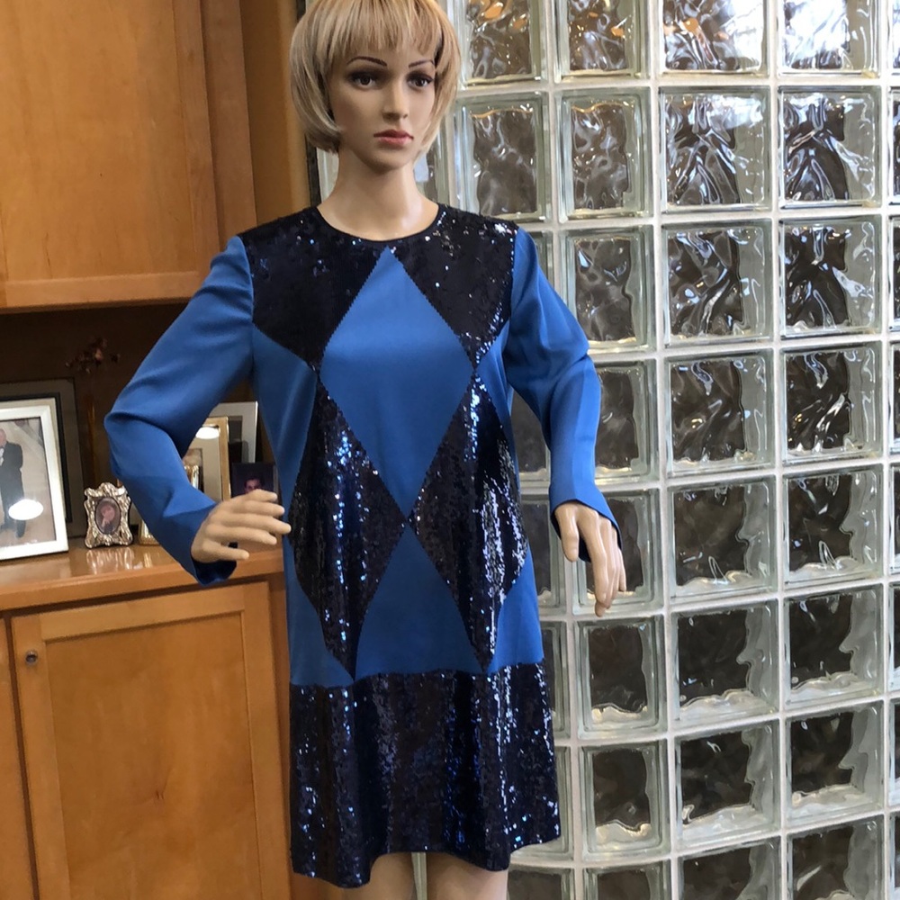 NWT Tory Burch Runway Sequin Pattern Mini Dress